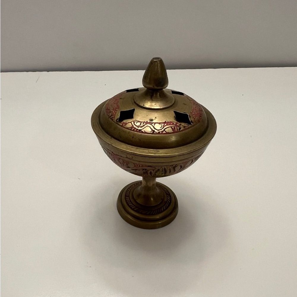 Vintage Brass Incense Holder from India